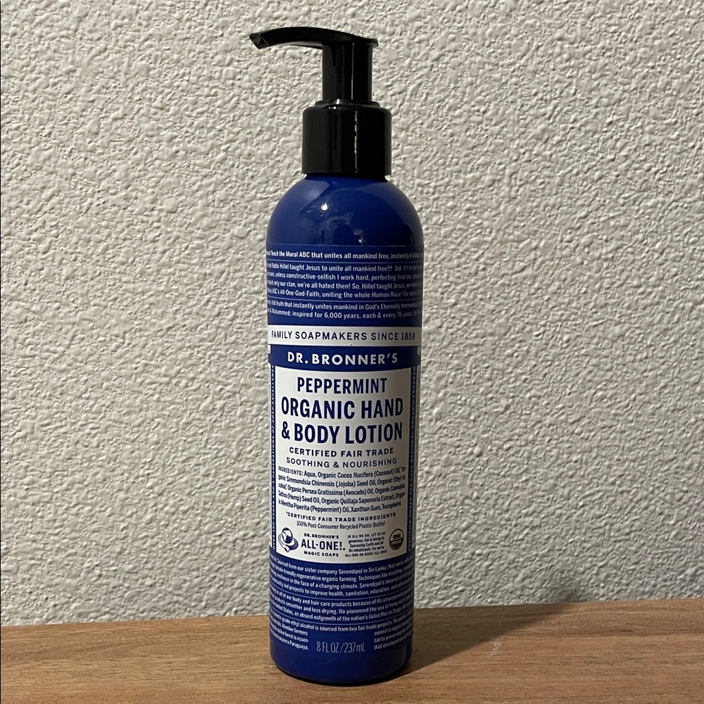 New Dr. Bonners Peppermint Lotion